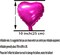 Hot Pink Heart Foil Mylar Balloons - Valentines Day Party Wedding Bachelorette Anniversary Birthday Bridal Shower Party Favors Balloons Decorations, 50pc
